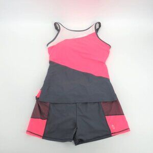 Free Country Womens 2 Piece Swim Suit Gray Coral Small NWT $90